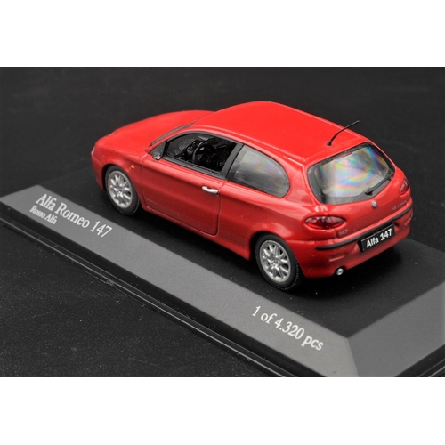 108 - 2001 ALFA-ROMEO 147 IN ROSSO BY MINICHAMPS  Diecast metal with plastic components.