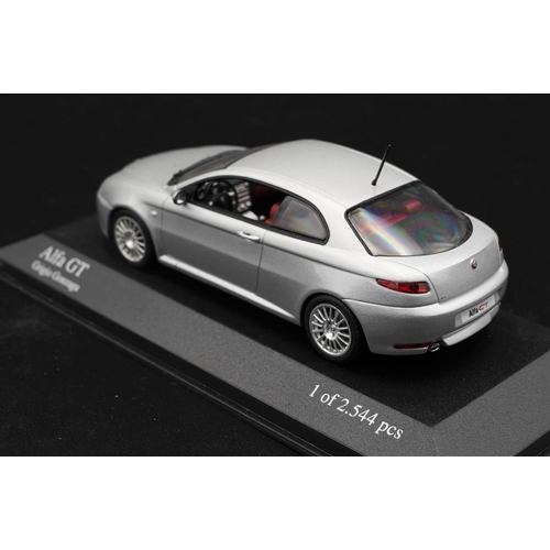 110 - 2003 ALFA-ROMEO GT IN GRIGIO CONSAGA BY MINICHAMPS  Diecast metal with plastic components.