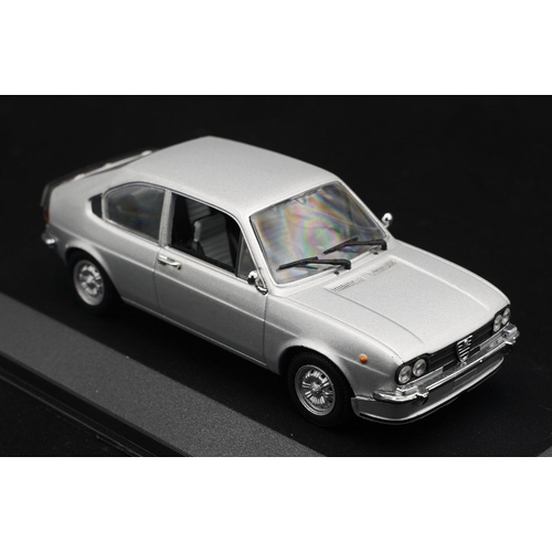 113 - 1974 ALFA-ROMEO ALFASUD TI IN SILVER BY MINICHAMPS  Diecast metal with plastic components.