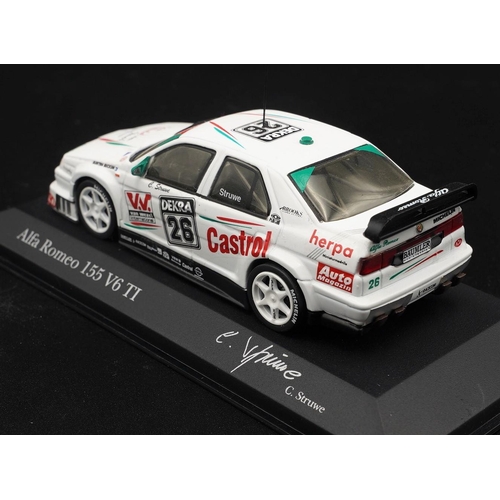 119 - ALFA-ROMEO 155 V6 TI #26 STRUWE BY MINICHAMPS DTM  Diecast metal with plastic components.