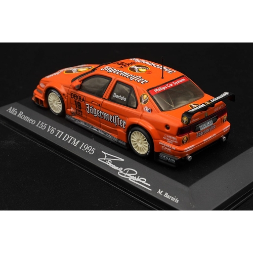 122 - 1994 ALFA-ROMEO 155 V6 TI #27 BARTELS BY MINICHAMPS DTM #2  Diecast metal with plastic components.