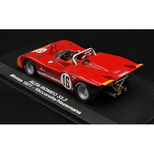 123 - 1971 ALFA-ROMEO 33-3 MONZA VACCARELLA/HEZEMANS BY M4 MODEL CARS  Diecast metal with plastic componen... 