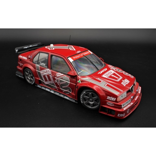 129 - ALFA-ROMEO 155 V6 TI #1 LARINI ALFA CORSE BY MINICHAMPS  Rare diecast metal with plastic components.... 