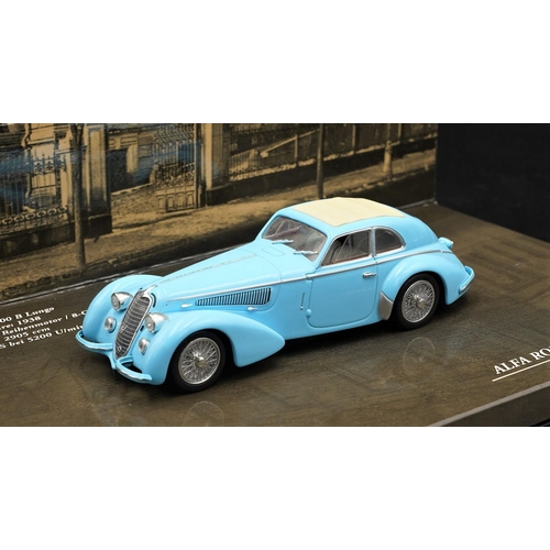 130 - ALFA-ROMEO 8C 2900 B LUNGO IN AZURRO BLUE NON-METALLICO BY MINICHAMPS  Diecast metal with plastic co... 