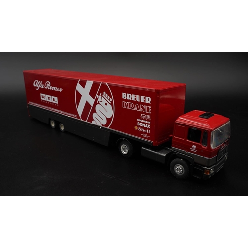 174 - MAN F1 TRANSPORTER TRUCK FOR TEAM ALFA-ROMEO BY ELIGOR  Diecast metal with plastic components.