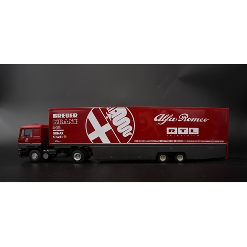 174 - MAN F1 TRANSPORTER TRUCK FOR TEAM ALFA-ROMEO BY ELIGOR  Diecast metal with plastic components.