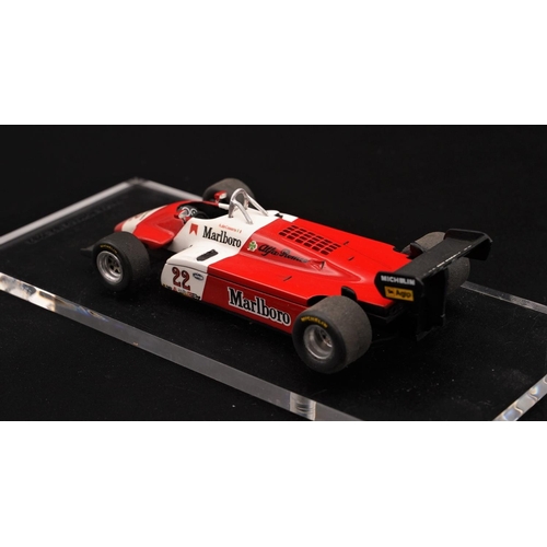 176 - 1982 ALFA-ROMEO 182, SPECIAL SENNA EDITION (2/8) BY HI-FI Includes model of Ayrton Senna. Number 2 o... 