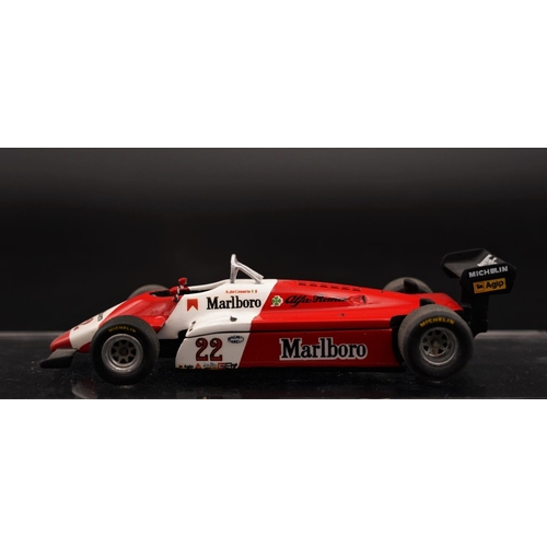 176 - 1982 ALFA-ROMEO 182, SPECIAL SENNA EDITION (2/8) BY HI-FI Includes model of Ayrton Senna. Number 2 o... 