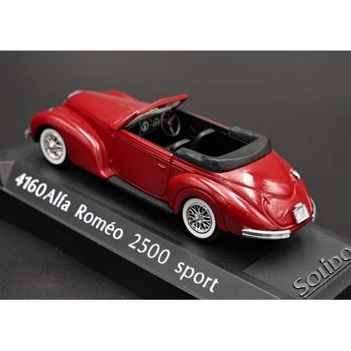 243 - 1939 ALFA-ROMEO 2500 SPORT CABRIO BY SOLIDO  Diecast metal with plastic components.  From the l'Age ... 