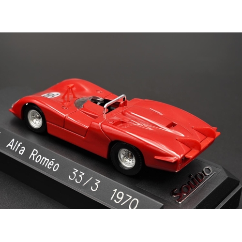 249 - 1970 ALFA-ROMEO 33/3 BY SOLIDO  Diecast metal with plastic components.