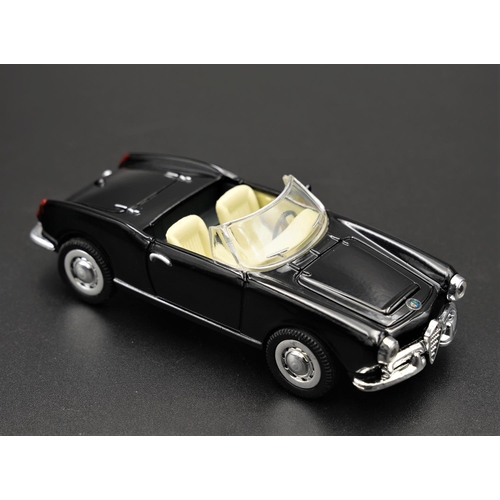 253 - ALFA-ROMEO GIULIETTA SPYDER 1600 1962 BLACK BY NEWRAY #1  Diecast metal with plastic components.