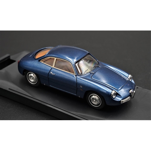 264 - 1960 ALFA-ROMEO GIULIETTA SZ STRADALE BLUE BY BANG  Diecast metal with plastic components.