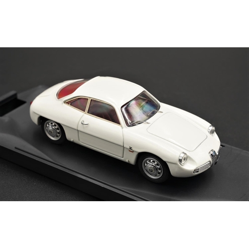 266 - 1960 ALFA-ROMEO GIULIETTA SZ STRADALE WHITE BY BANG  Diecast metal with plastic components.