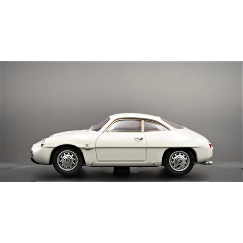 266 - 1960 ALFA-ROMEO GIULIETTA SZ STRADALE WHITE BY BANG  Diecast metal with plastic components.