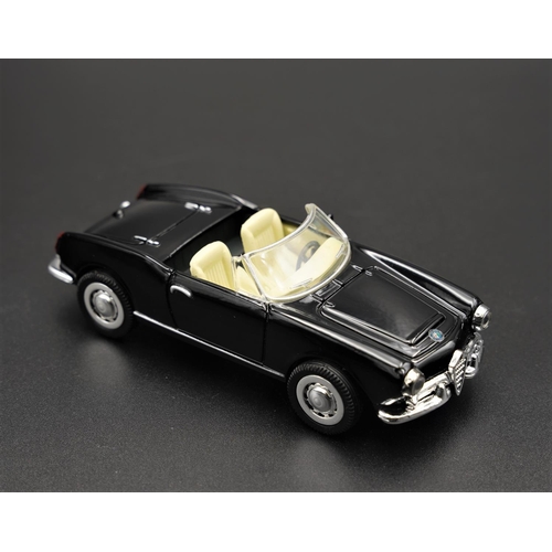 267 - ALFA-ROMEO GIULIETTA SPYDER 1600 1962 BLACK BY NEWRAY #2  Diecast metal with plastic components.