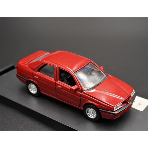 330 - ALFA-ROMEO 155 IN RED BY ALFA-ROMEO SCALE MODELS  Diecast metal with plastic components.