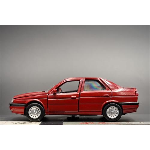 330 - ALFA-ROMEO 155 IN RED BY ALFA-ROMEO SCALE MODELS  Diecast metal with plastic components.