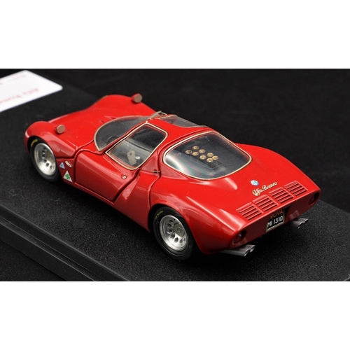 340 - 1967 ALFA-ROMEO 33/2 CORSA BY TECNOMODEL  Resin cast, hand assembled to a high standard.