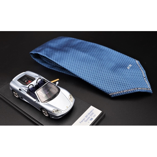 386 - 2000 FERRARI 360 MODENA SPYDER SALON GENEVE (AND TIE) BY BBR MODELS  Resin cast model with plastic c... 