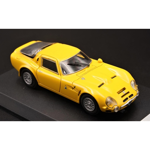 393 - 1965 ALFA-ROMEO TZ2 COUPE YELLOW BY BBR MODELS Resin cast model with plastic components.