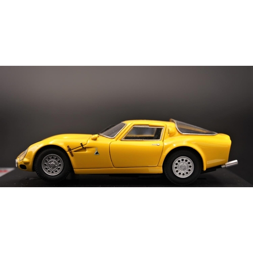 393 - 1965 ALFA-ROMEO TZ2 COUPE YELLOW BY BBR MODELS Resin cast model with plastic components.