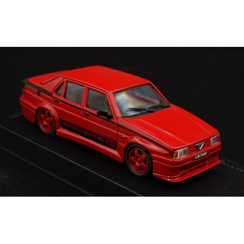 65 - 1987 ALFA-ROMEO 75 EVOLUZIONE STRADALE IN ROSSO BY PROGETTO K   Catalogue number PK203. Diecast meta... 