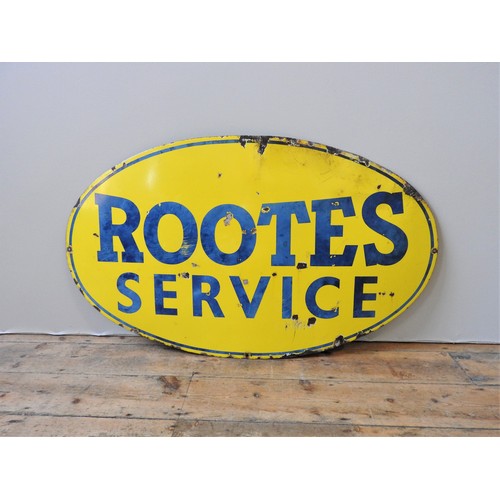 30 - 1950s ROOTES SERVICE ENAMEL SIGN