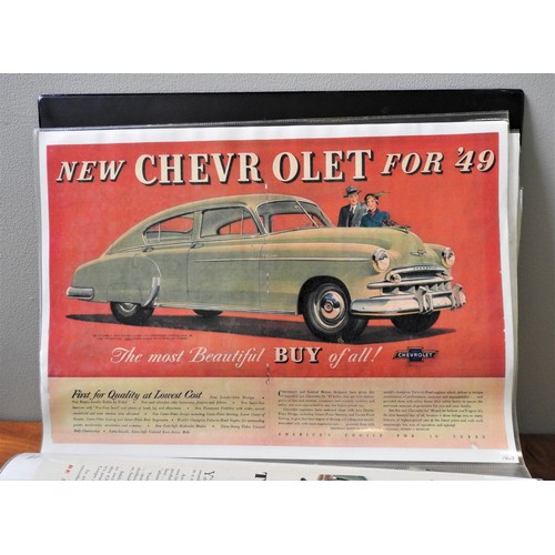 40 - A COLLECTION OF 200 ORIGINAL PERIOD AMERICAN CAR ADVERTISEMENTSDating back to the 1920s, a comprehen... 