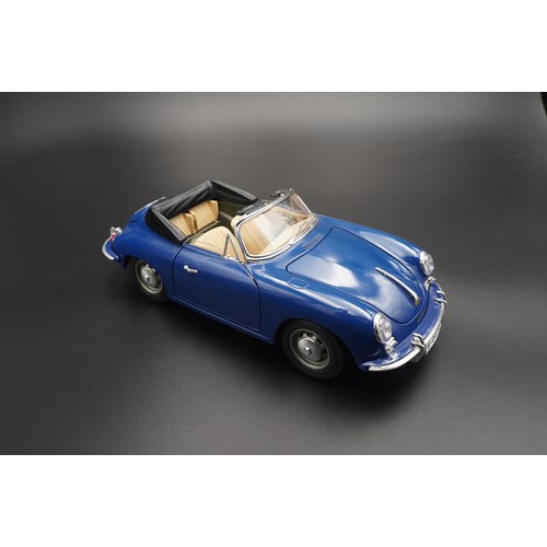 1 - FOUR 1:18 SCALE MODELS BY BBURAGOJaguar SS 100 (1937) Jaguar E-type Cabriolet (1961) Porsche 356B Ca... 