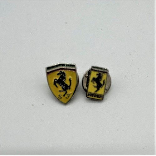 64 - PERIOD FERRARI KEYRING AND PIN BADGESFERRARI KEYRING IN WAXED PAPER PACKET Rare period Ferrari item,... 