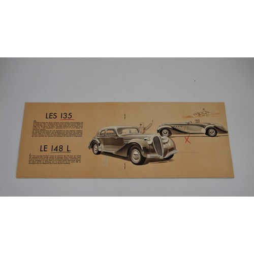 133 - 1938 DELAHAYE SALES BROCHUREAn original sales brochure for the Delahaye model range of 1938.In Frenc... 