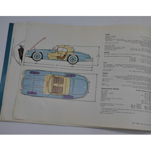 48 - 1959 MERCEDES 300SL BROCHURE - SIGNED BY RUDOLF CARACCIOLOOutlining specifications for the Coupe and... 