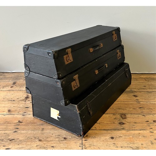 99 - THREE PRE-WAR LUGGAGE TRUNKSThree 1930s motor luggage cases.  