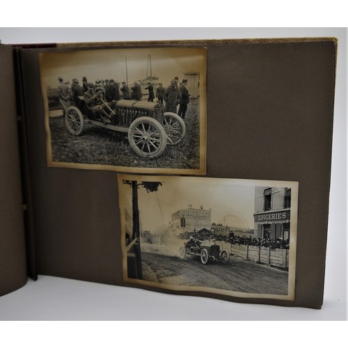 167 - 1909 COUPE DES VOITURETTES PHOTOGRAPH ALBUMThis is a photo album containing 69 photos depicting the ... 