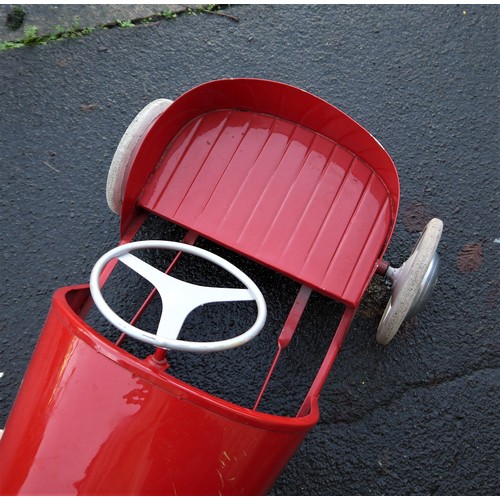 76 - PEDAL CAR BY TOREKSwedish, c. 1950s, restored and in lovely condition, finished in bright red with m... 