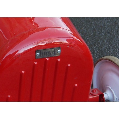 76 - PEDAL CAR BY TOREKSwedish, c. 1950s, restored and in lovely condition, finished in bright red with m... 