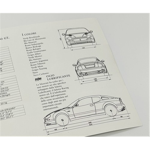 168 - MASERATI, FERRARI, RENAULT ALPINE SALES MATERIALPeriod promotional brochures, including a Maserati 3... 