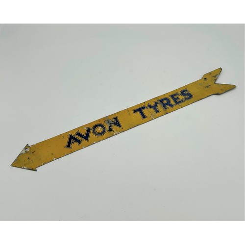 28 - AVON TYRES DOUBLE SIDED ENAMEL SIGNMid 20th Century sign, in original condition, showing signs of ag... 