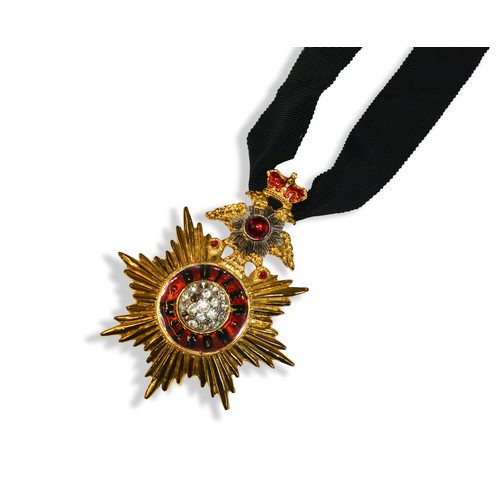 A BUTLER AND WILSON MILITARY STYLE NECKLACE