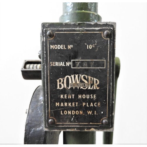 22 - 1920s BOWSER SKELETON PETROL PUMPOriginal and complete with attached hose.