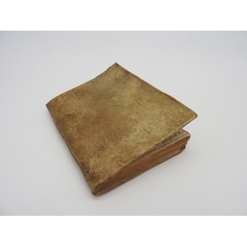 278 - A LATE 18TH/ EARLY 19TH CENTURY MARITIME LOG BOOK, the velum leaf book filled with copious notes rel... 