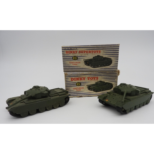 288 - TWO DINKY SUPERTOYS 651 CENTURION TANKS, in original boxes