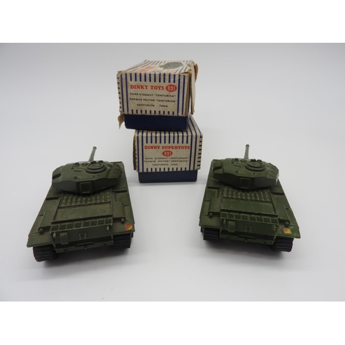 288 - TWO DINKY SUPERTOYS 651 CENTURION TANKS, in original boxes