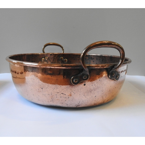 167 - A 19TH CENTURY COPPER PRESERVE PAN(diameter 43cm)