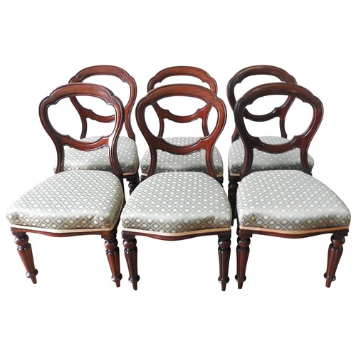 71 - A MATCHED SET OF SIX HOOP BACK DINING CHAIRS, comprising of four Victorian chairs and two 20th centu... 