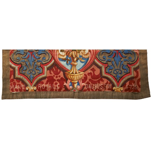 599 - A SUPERB PAIR OF FINE 19TH CENTURY D’AUBUSSON MANUFACTURE ROYAL TAPESTRIES, 1735, finely woven with ... 