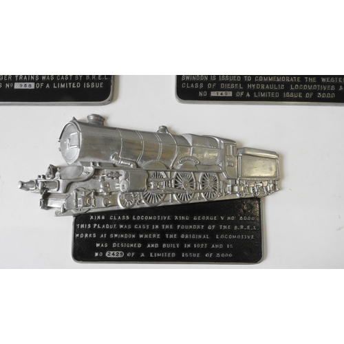 280 - A CAST ALUMINIUM PLAQUE PRODUCED TO COMMEMORATE THE JUBILEE OF THE LOCOMOTIVE KING GEORGE V, 1927-19... 