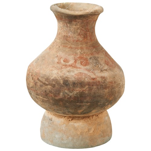 233 - A CHINESE EARTHENWARE VASENEOLITHIC PERIODthe sides with traces of painted decoration32cm highProven... 