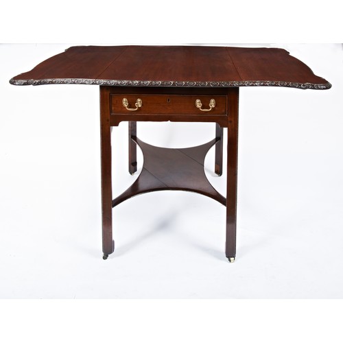 111 - A MAHOGANY 'COLONIAL' SUPPER TABLE18TH CENTURYthe serpentine shaped top with an flowerhead edge, abo... 