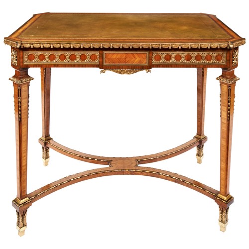 121 - A FINE LOUIS XV STYLE KINGWOOD AND GILT-METAL MOUNTED CENTER TABLEATTRIBUTED TO FRANCOIS LINKE, LATE... 